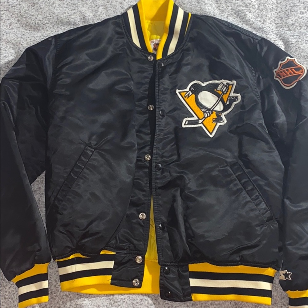Vintage 90s Pittsburgh Penguins bomber jacket